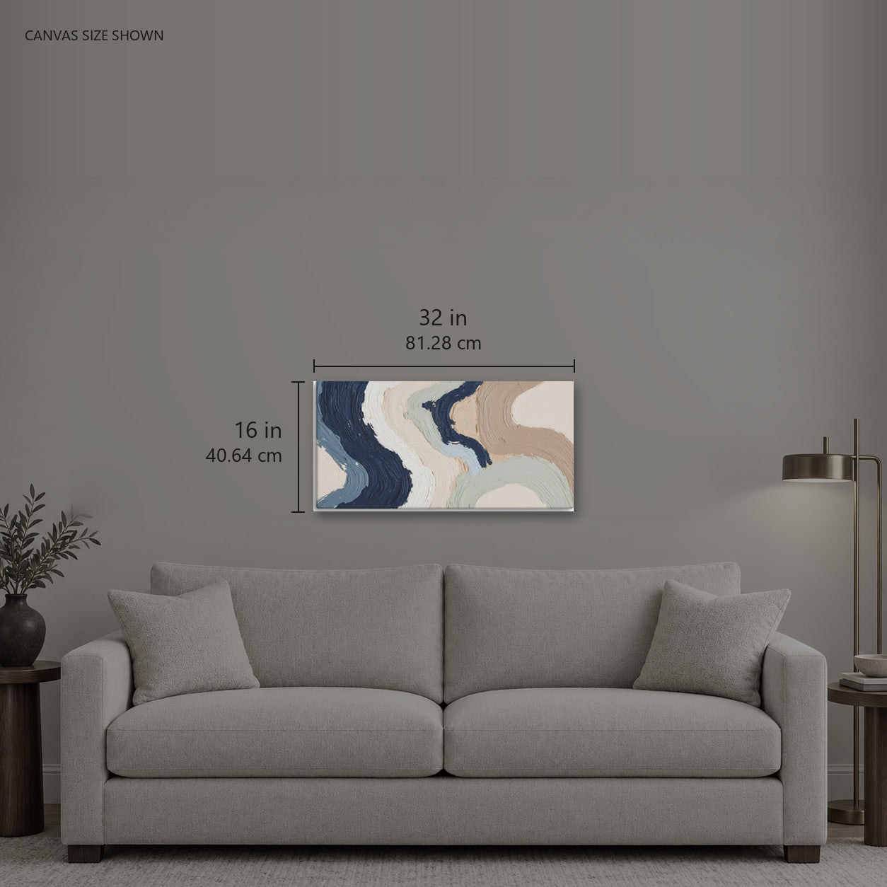 MARL — Canvas shown: 32 W × 16 H in (81.28 × 40.64 cm). Room reference; other formats and framed outside dimensions differ.