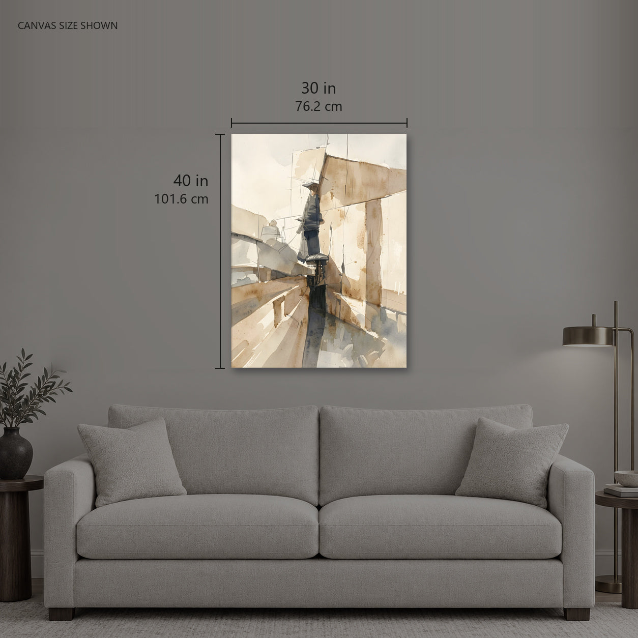 BORDER — Canvas shown: 30 W × 40 H in (76.2 × 101.6 cm). Room reference; other formats and framed outside dimensions differ.