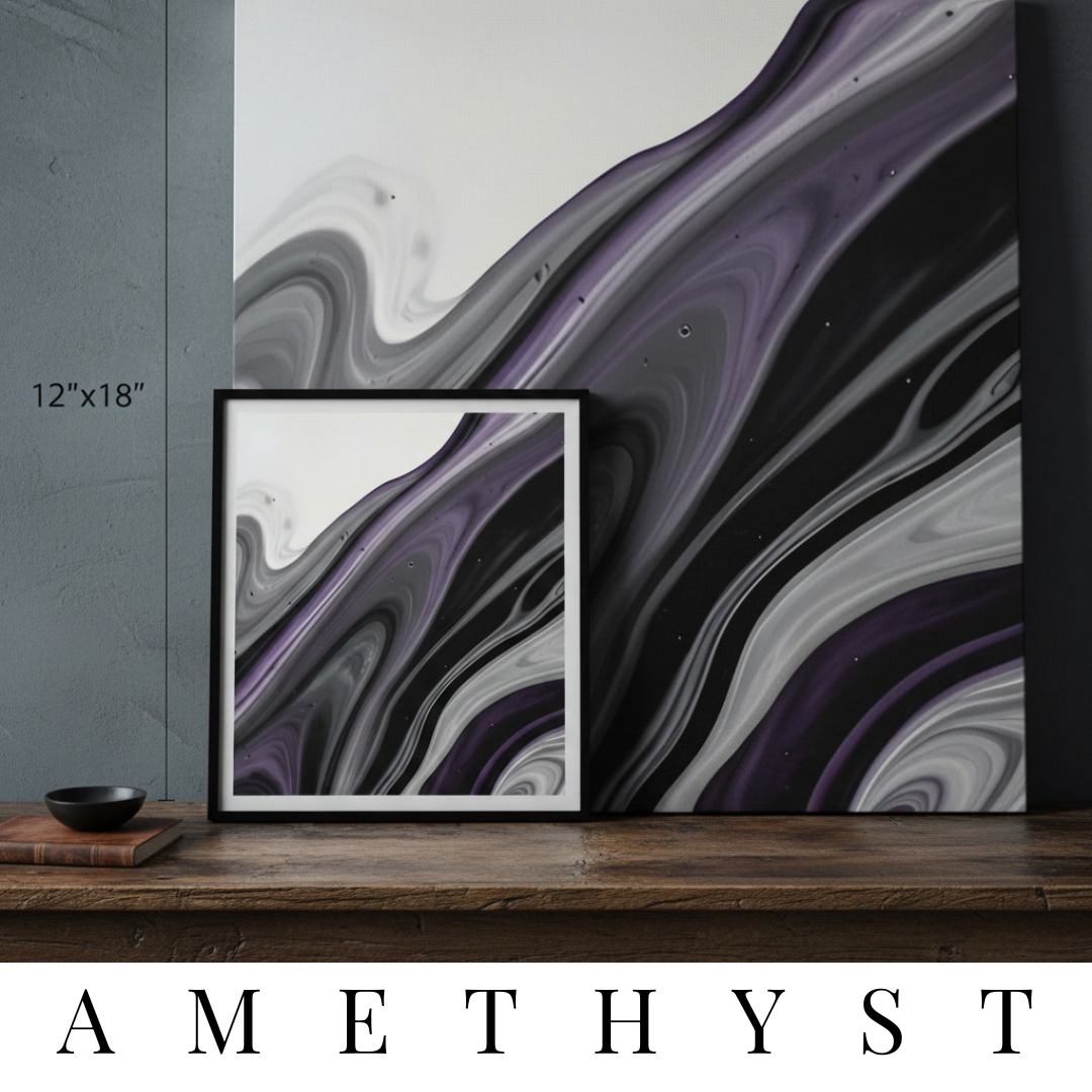 The "Amethyst Flow" Collection | Wall Art by MB Canvas MB Canvas premium abstract wall art vibrant vivid colors Fade resistant ink by MB Canvas