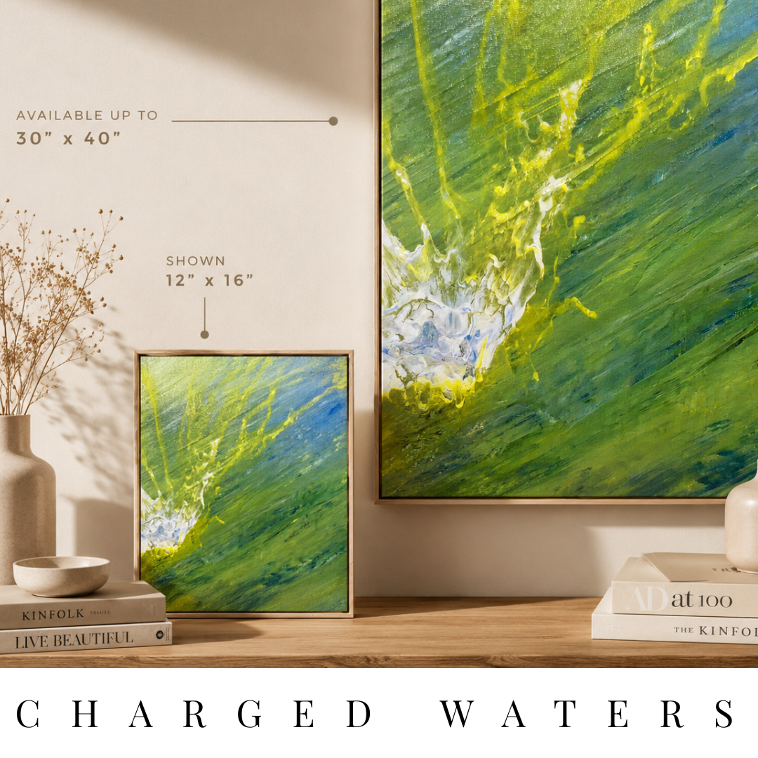 The "Charged Waters" Collection | Abstract Wall Art by MB Canvas MB Canvas premium abstract wall art vibrant vivid colors Fade resistant ink by MB Canvas