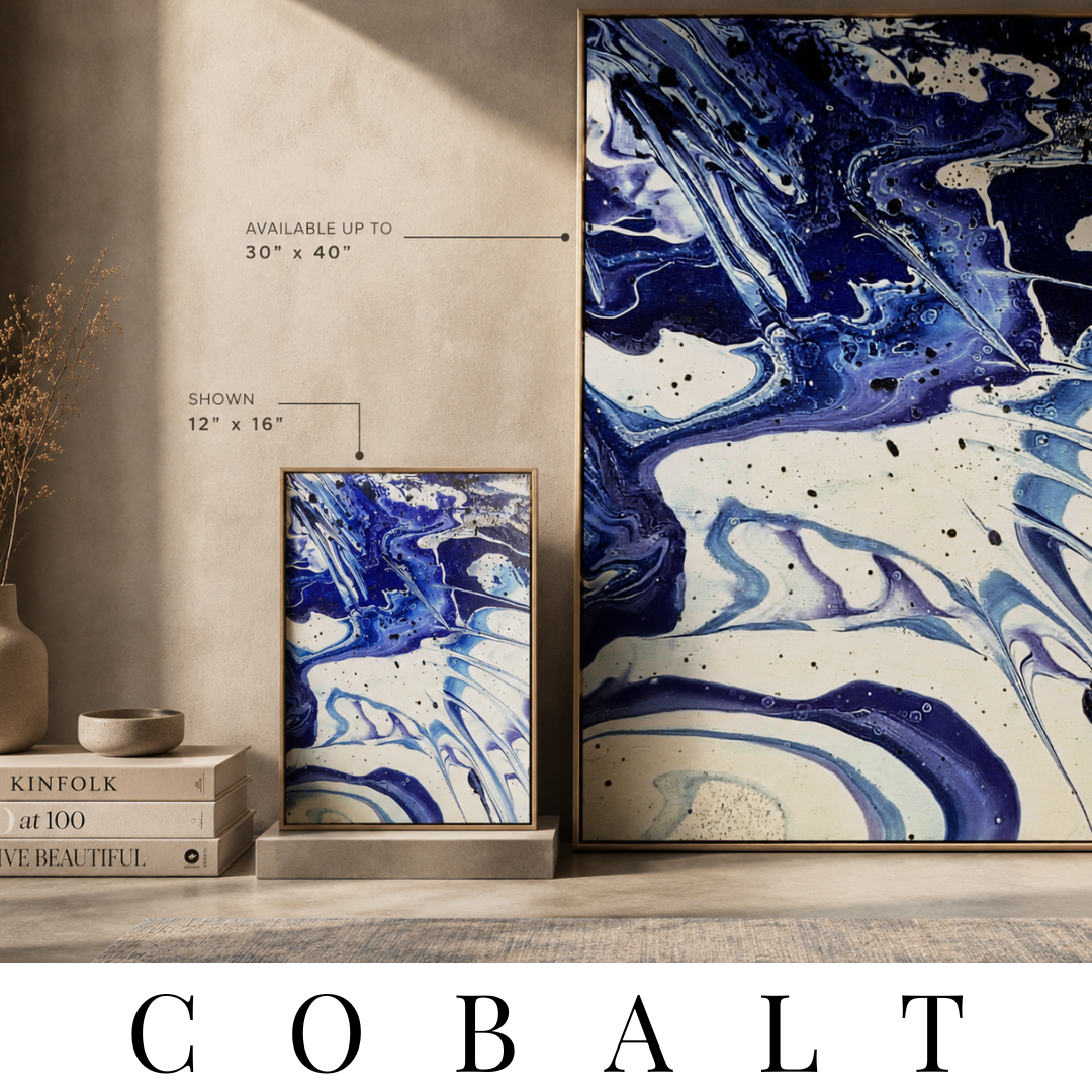 The "Cobalt Flow" Collection | Wall Art by MB Canvas MB Canvas premium abstract wall art vibrant vivid colors Fade resistant ink by MB Canvas