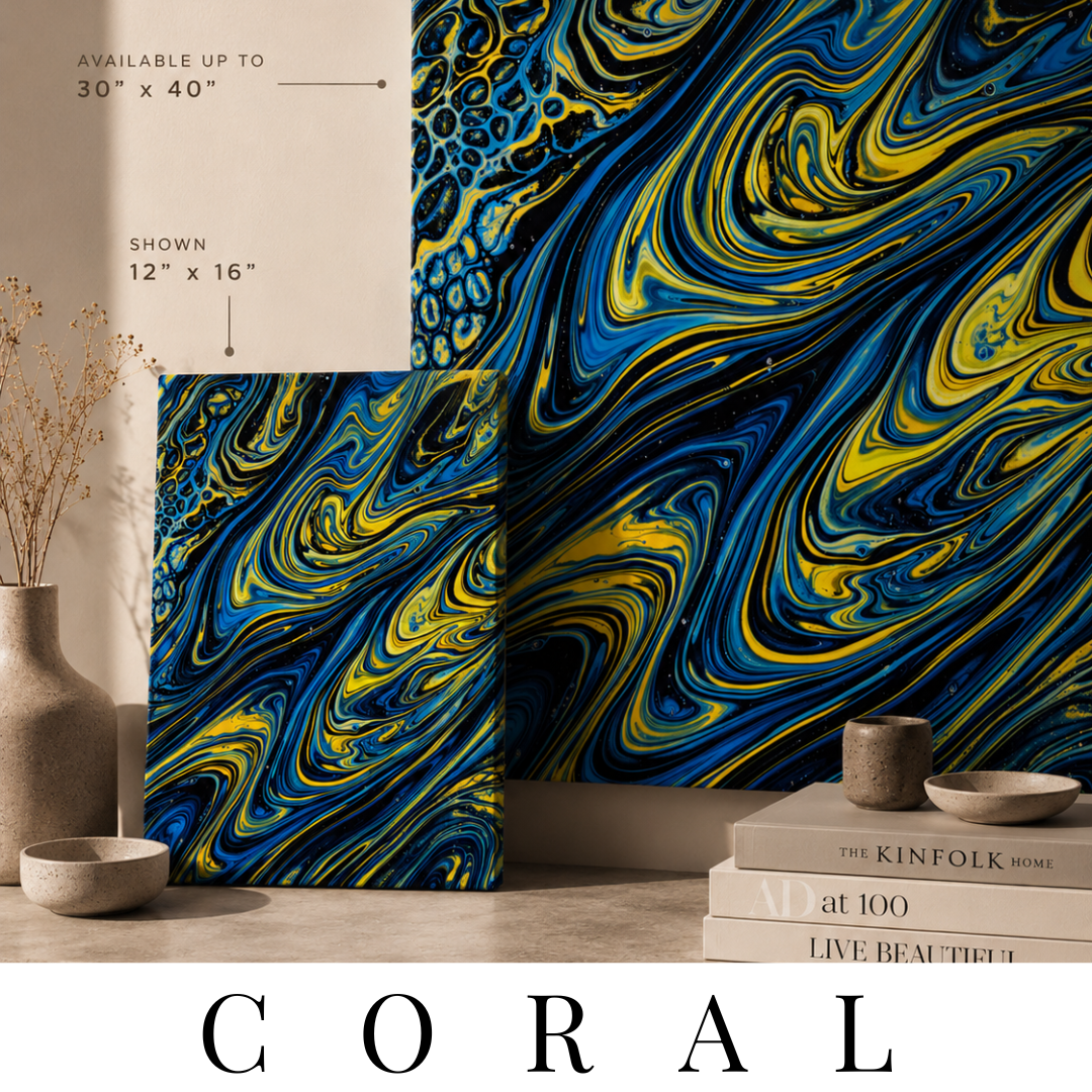 The "Coral Drift" Collection | Wall Art by MB Canvas MB Canvas premium abstract wall art vibrant vivid colors Fade resistant ink by MB Canvas