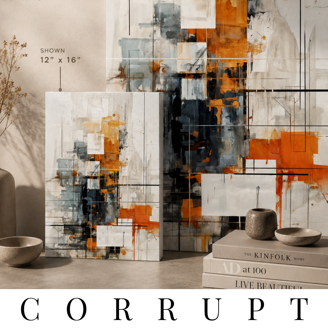 abstract Large urban vivid canvas wall art by MB Canvas