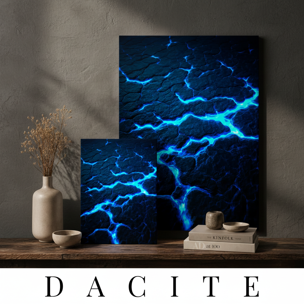 Vibrant vivid Wall Art blue lava