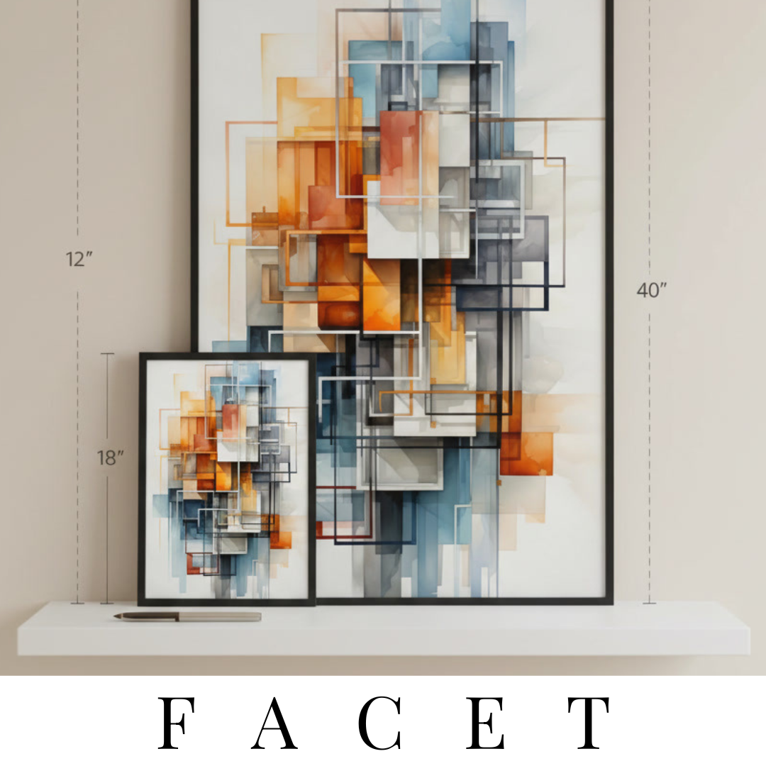 The-Facet-Collection-Wall-Art-by-MB-Canvas MB Canvas premium abstract wall art vibrant vivid colors Fade resistant ink by MB Canvas