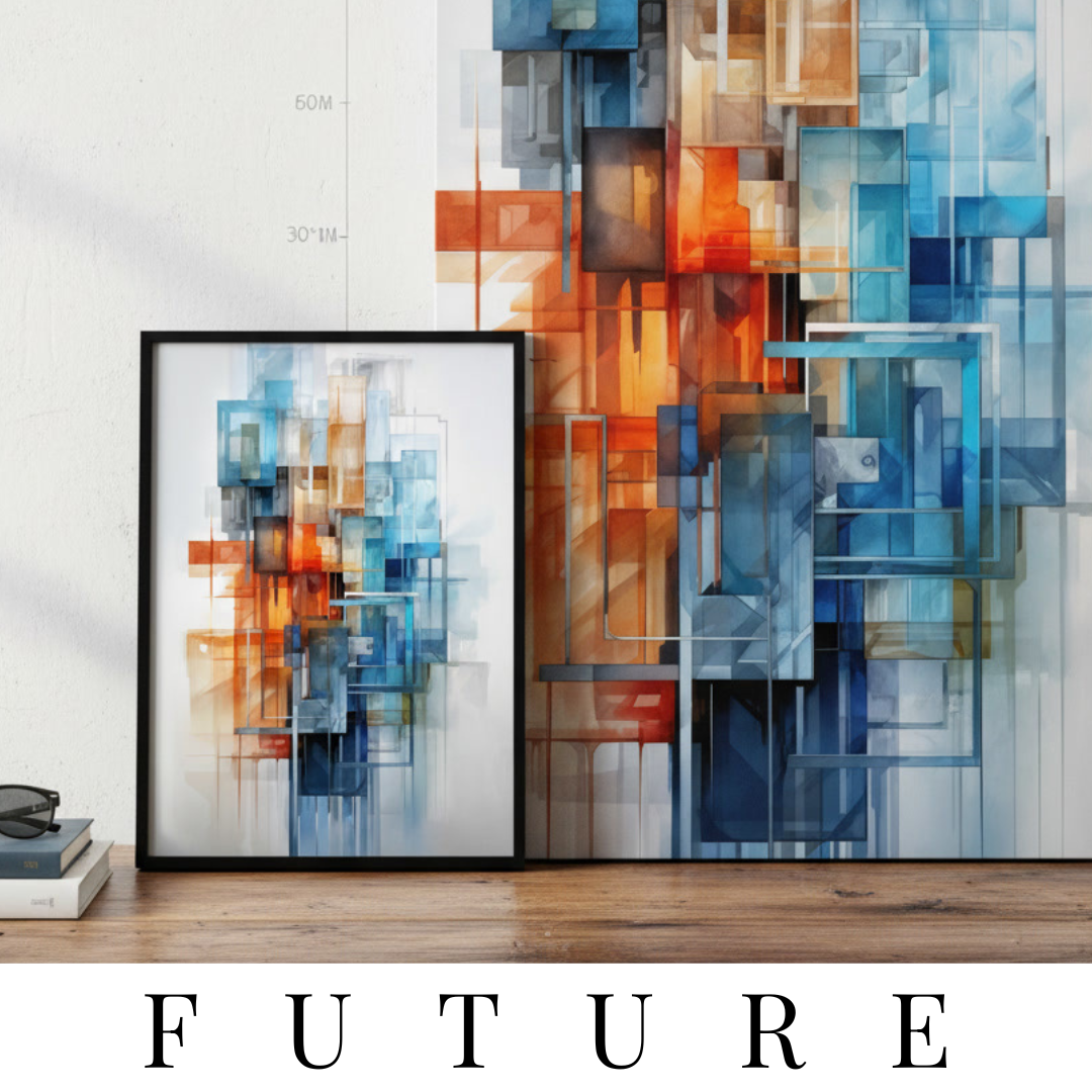 The-Future-Collection MB Canvas premium abstract wall art vibrant vivid colors Fade resistant ink by MB Canvas