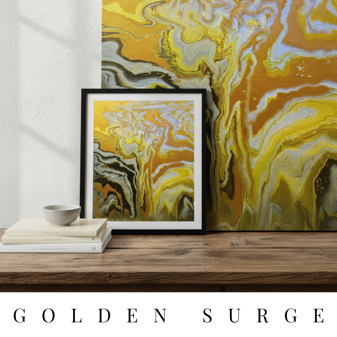 The "Golden Surge" Collection | Wall Art by MB Canvas MB Canvas premium abstract wall art vibrant vivid colors Fade resistant ink by MB Canvas
