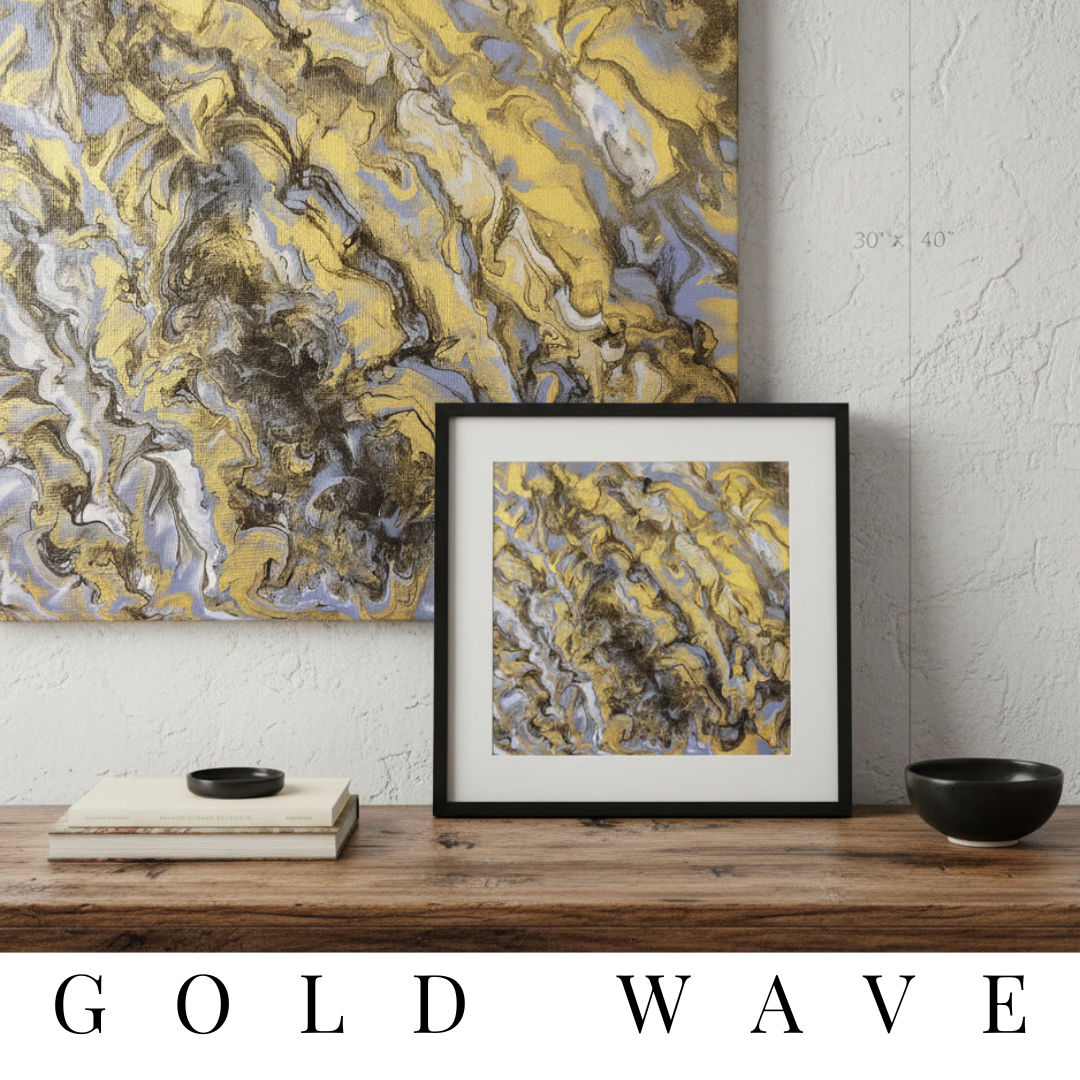 The "Gold Wave" Collection | Wall Art by MB Canvas MB Canvas premium abstract wall art vibrant vivid colors Fade resistant ink by MB Canvas