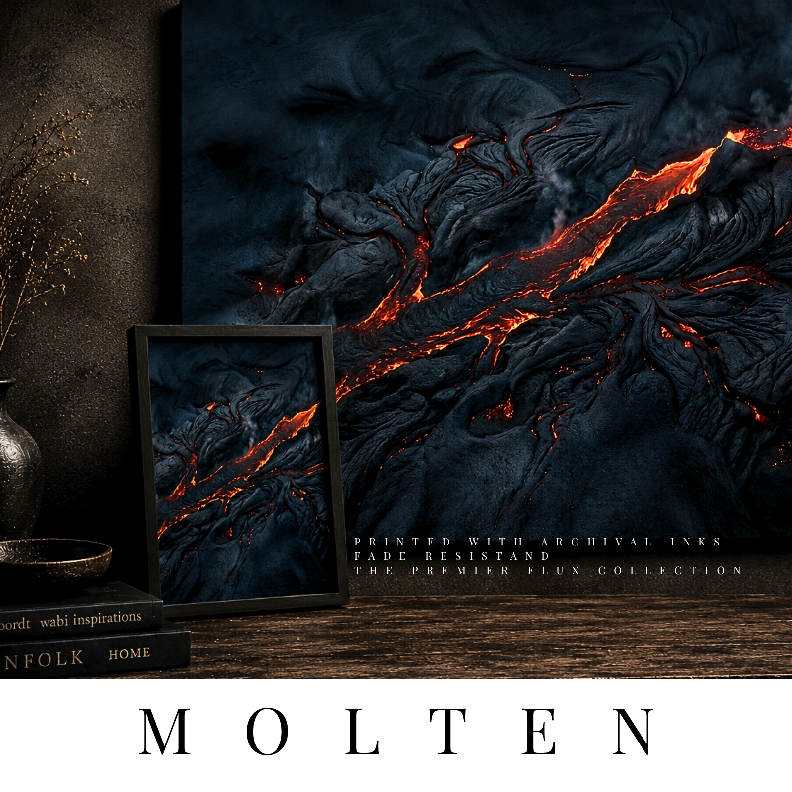 The-Molten-Collection MB Canvas premium abstract wall art vibrant vivid colors Fade resistant ink by MB Canvas