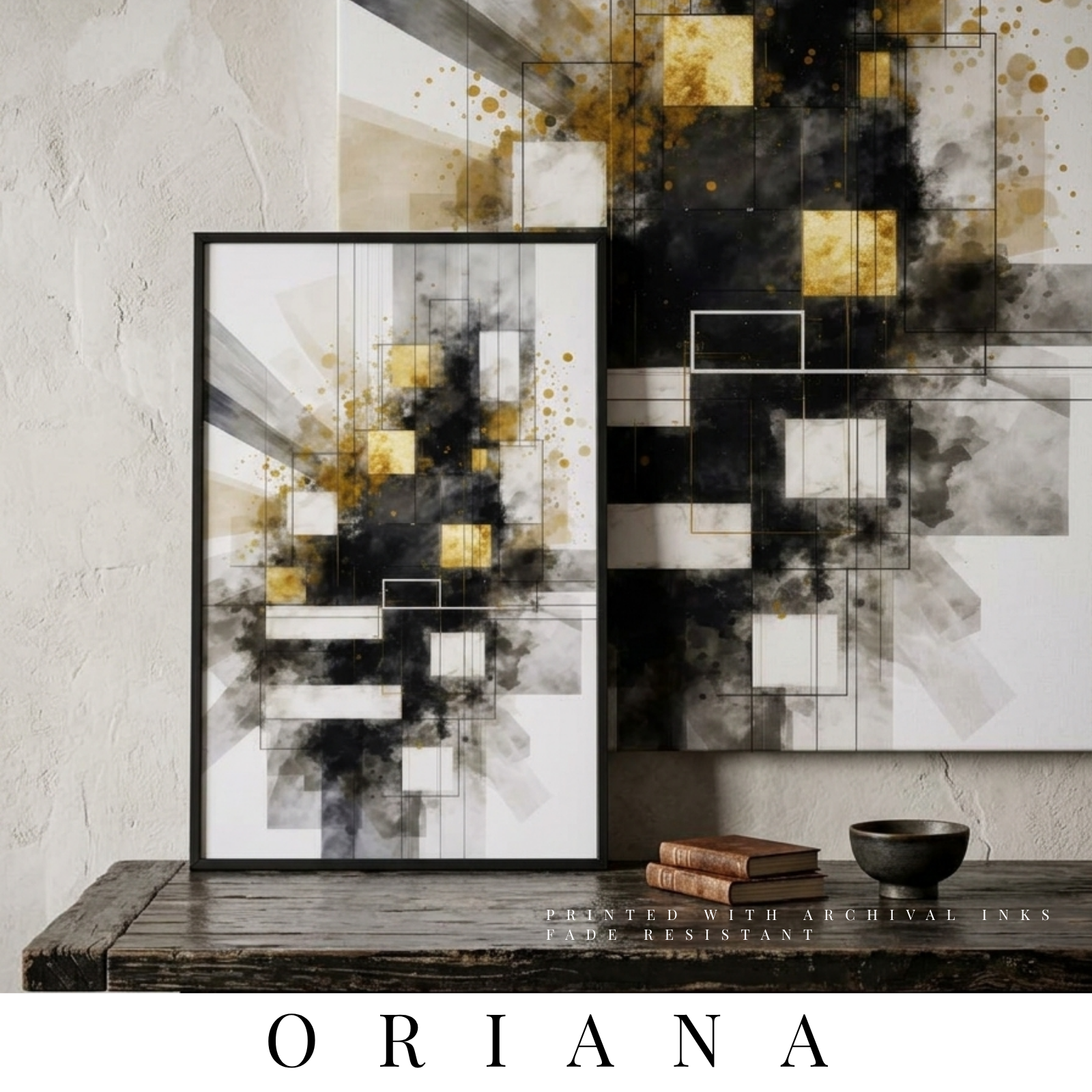 The-Oriana-Collection MB Canvas premium abstract wall art vibrant vivid colors Fade resistant ink by MB Canvas