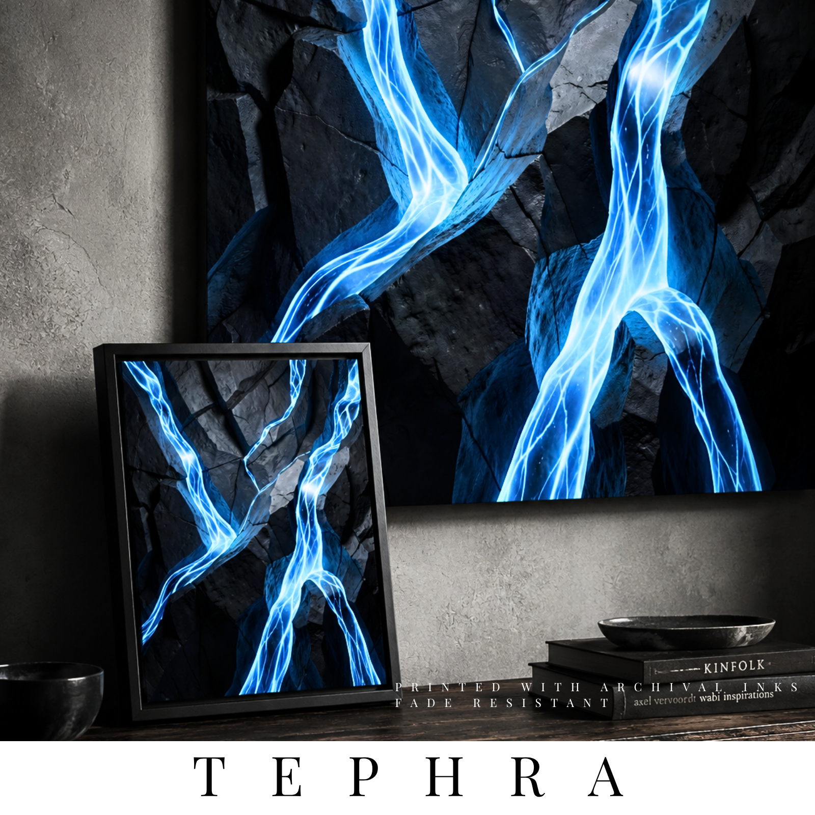 The-Tephra-Collection MB Canvas premium abstract wall art vibrant vivid colors Fade resistant ink by MB Canvas