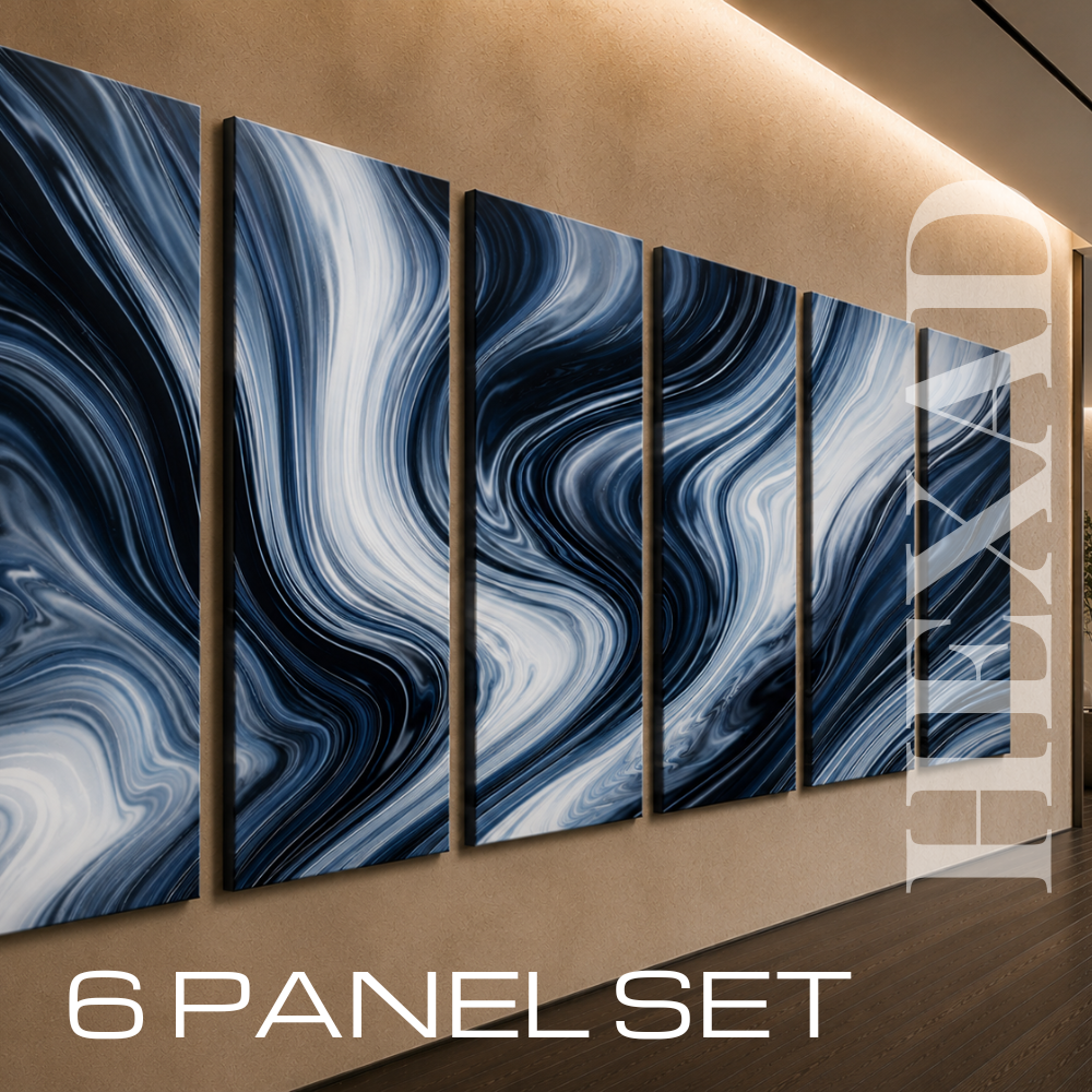 Abstract large canvas vivid liquid wall art by MB Canvas