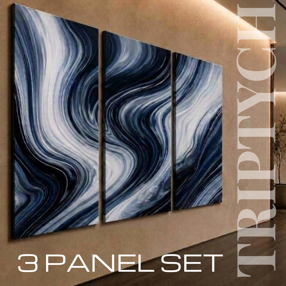 The-Triptych-Collection-3-Panel-Premium-Canvas-Sets-by-MB-Canvas MB Canvas premium abstract wall art vibrant vivid colors Fade resistant ink by MB Canvas