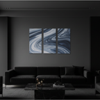 Vortex wall art product image as a bundle triptych 4 3-panel signature in 16 x 32 inch large size