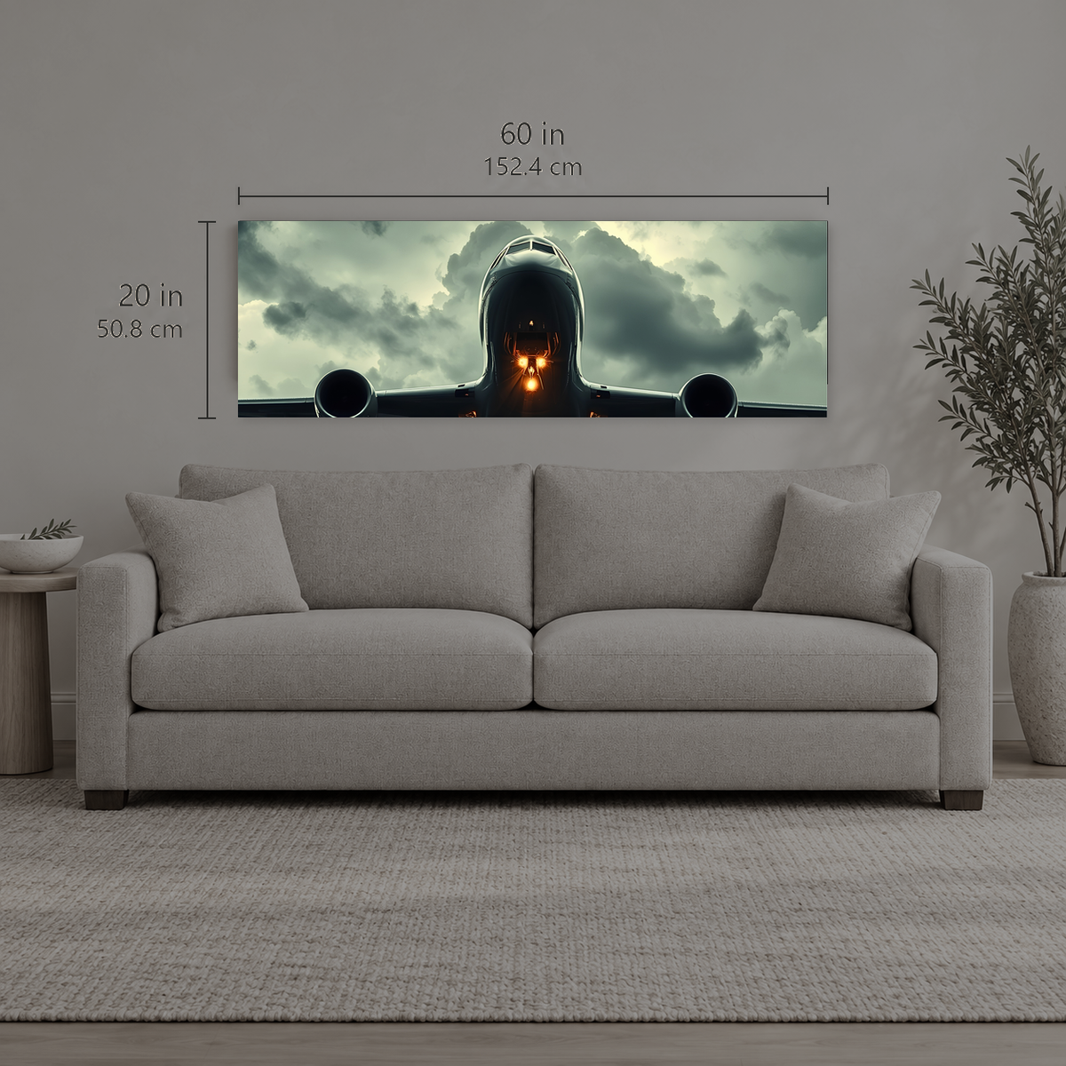 AERO 401 | Canvas — size reference, 60 W × 20 H inches — B Quiet