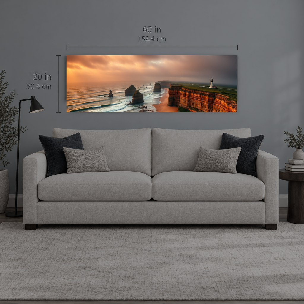 AFTERGLOW 115 | Canvas — size reference, 60 W × 20 H inches — B Quiet