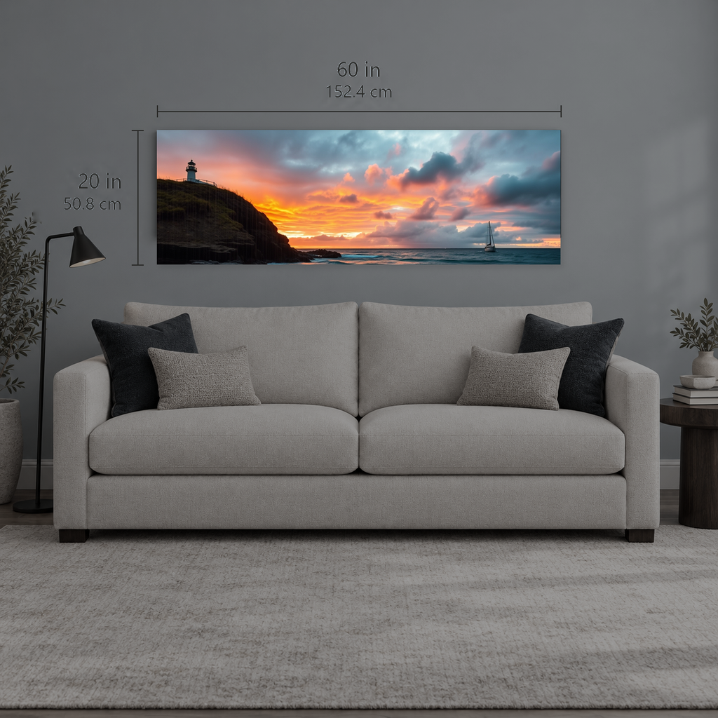 AFTERGLOW 145 | Canvas — size reference, 60 W × 20 H inches — B Quiet