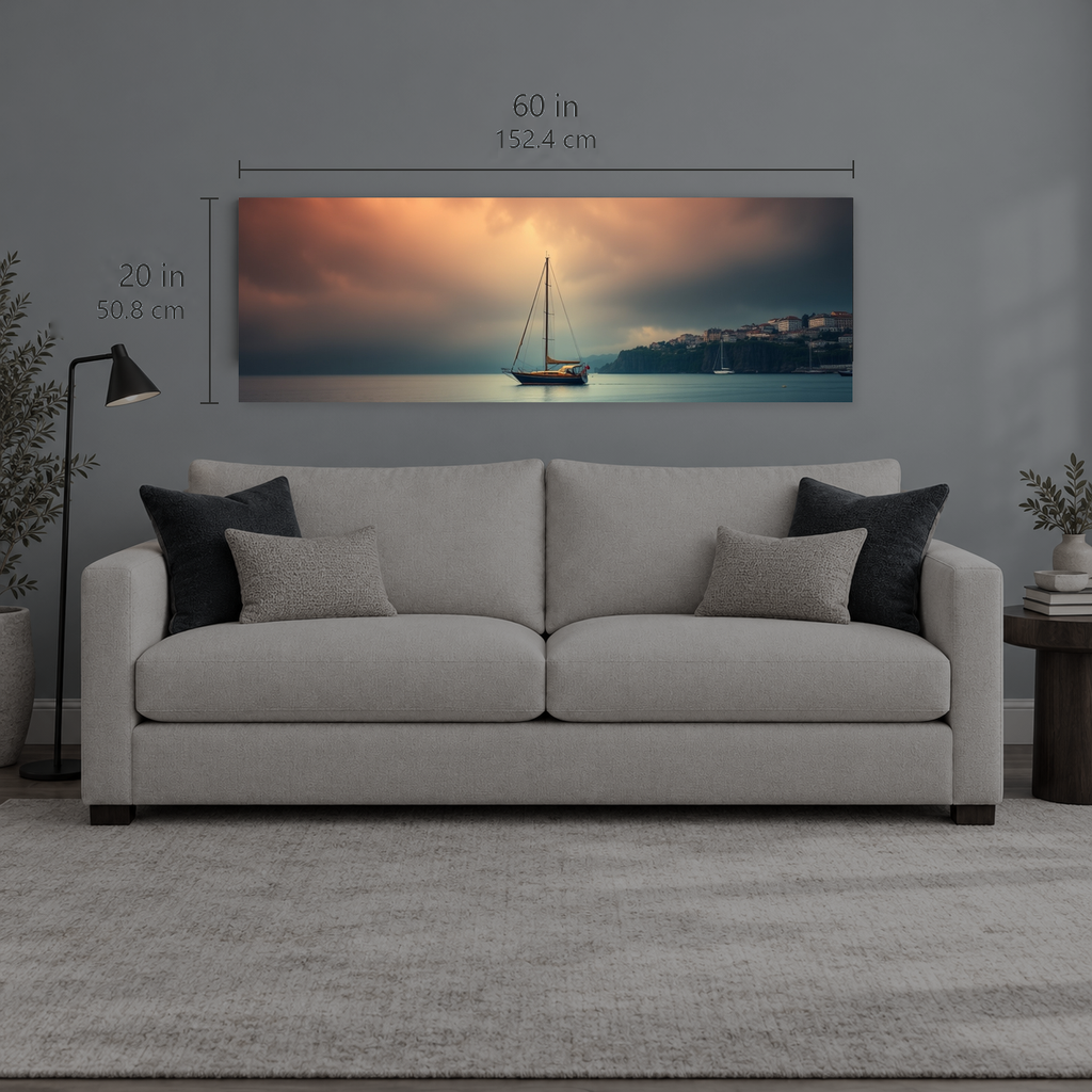 AFTERGLOW 152 | Canvas — size reference, 60 W × 20 H inches — B Quiet