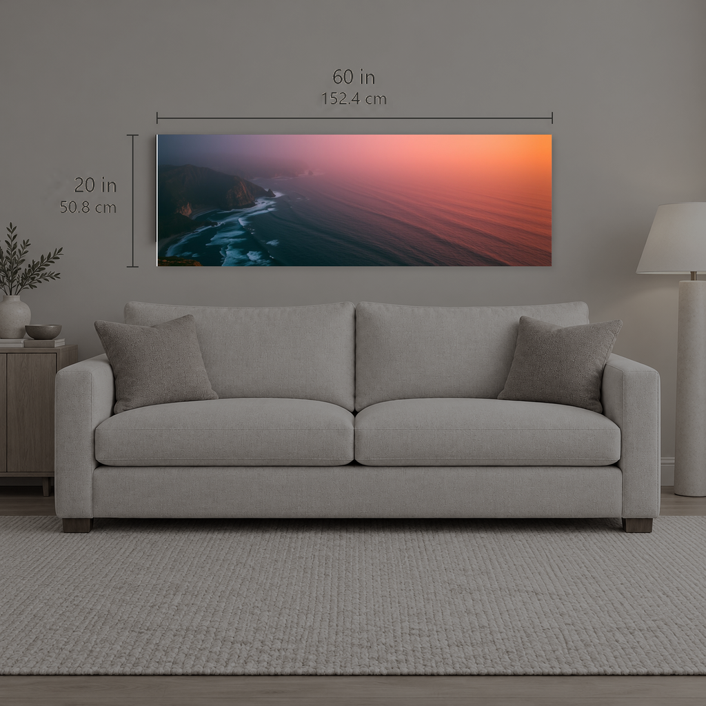 Afterglow 174 | Canvas — size reference, 60 W × 20 H inches — B Quiet