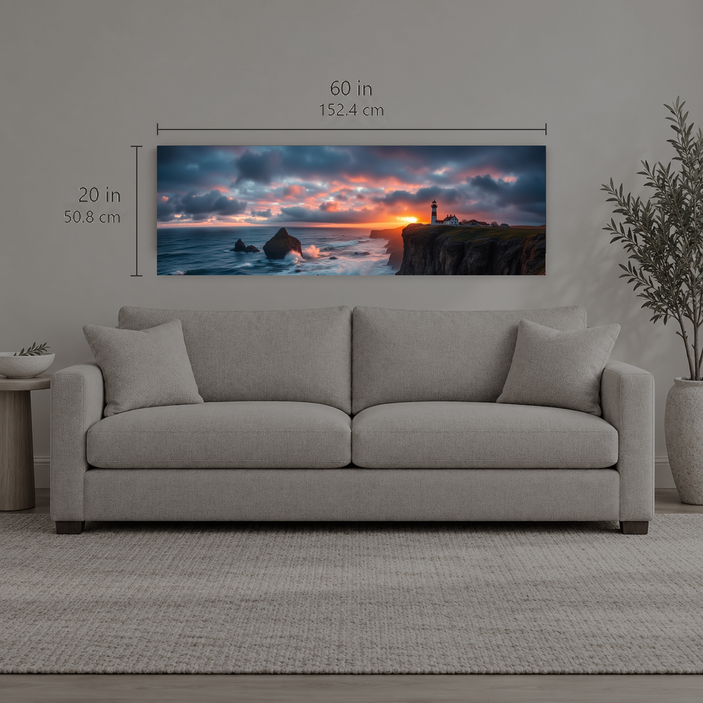 Afterglow 180 | Canvas — size reference, 60 W × 20 H inches — B Quiet