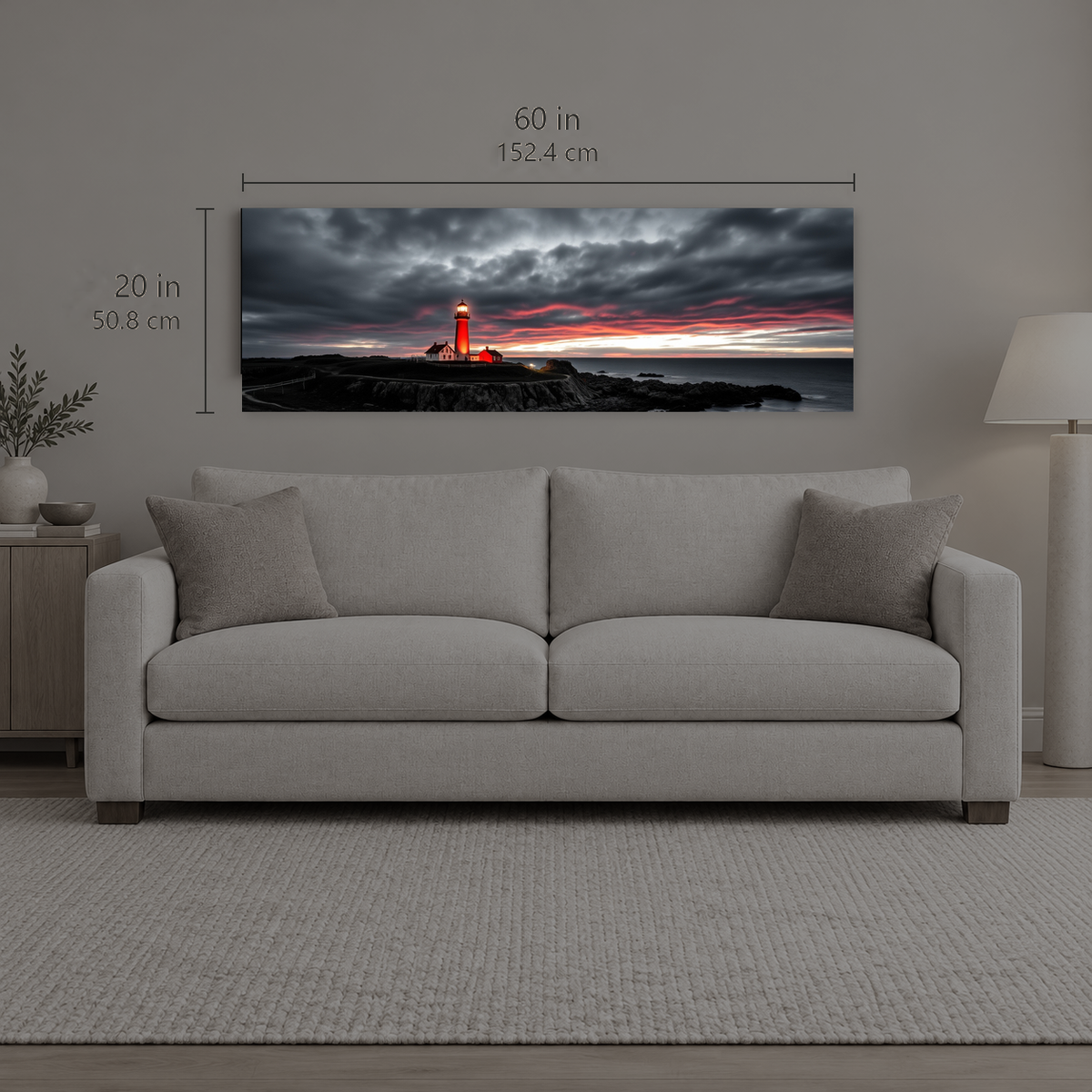 Afterglow 183 | Canvas — size reference, 60 W × 20 H inches — B Quiet
