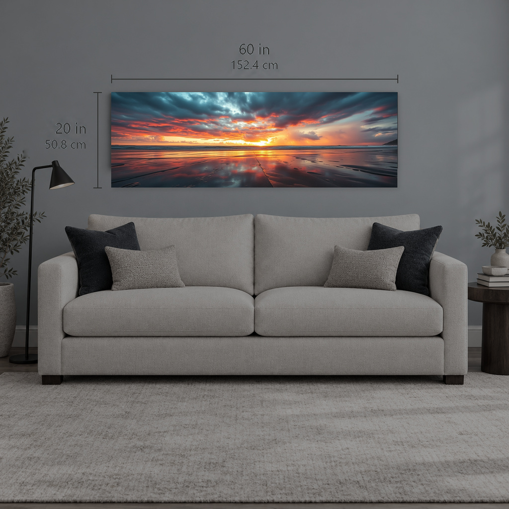 Afterglow 191 | Canvas — size reference, 60 W × 20 H inches — B Quiet