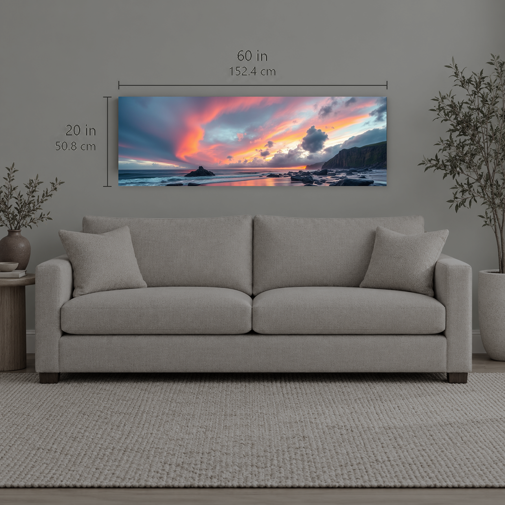Afterglow 195 | Canvas — size reference, 60 W × 20 H inches — B Quiet