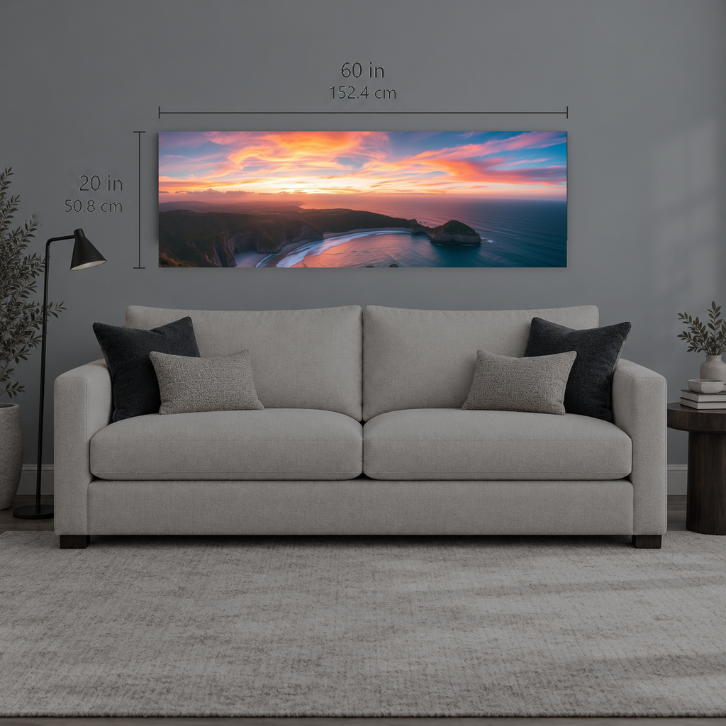 Afterglow 197 | Canvas — size reference, 60 W × 20 H inches — B Quiet