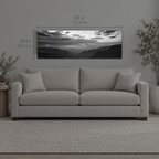 AFTERLIGHT 014 | Canvas — size reference, 60 W × 20 H inches — B Quiet