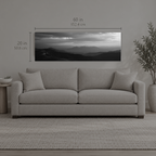 AFTERLIGHT 023 | Canvas — size reference, 60 W × 20 H inches — B Quiet