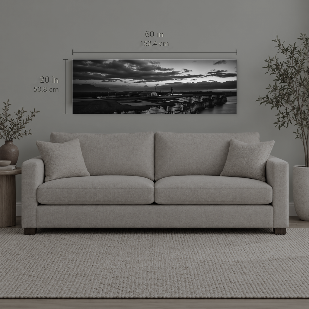 AFTERLIGHT 051 | Canvas — size reference, 60 W × 20 H inches — B Quiet