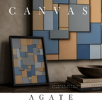 Agate canvas print shown in product view in 6 x 6 inch universal size