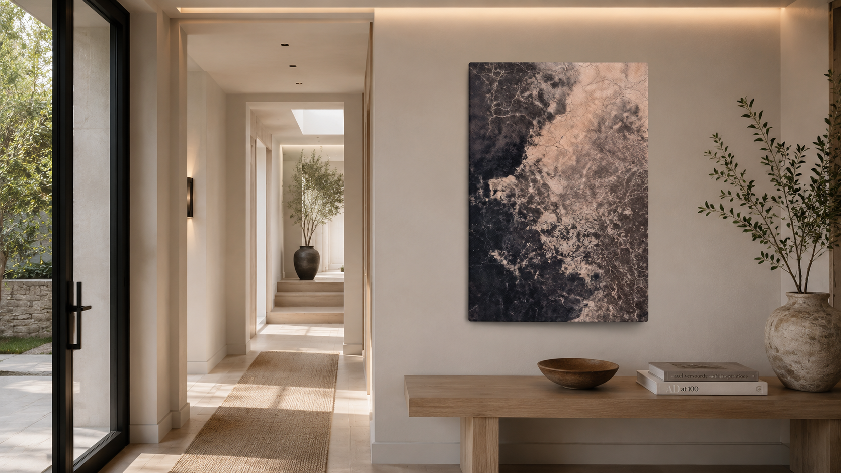 Artwork shown in an interior setting