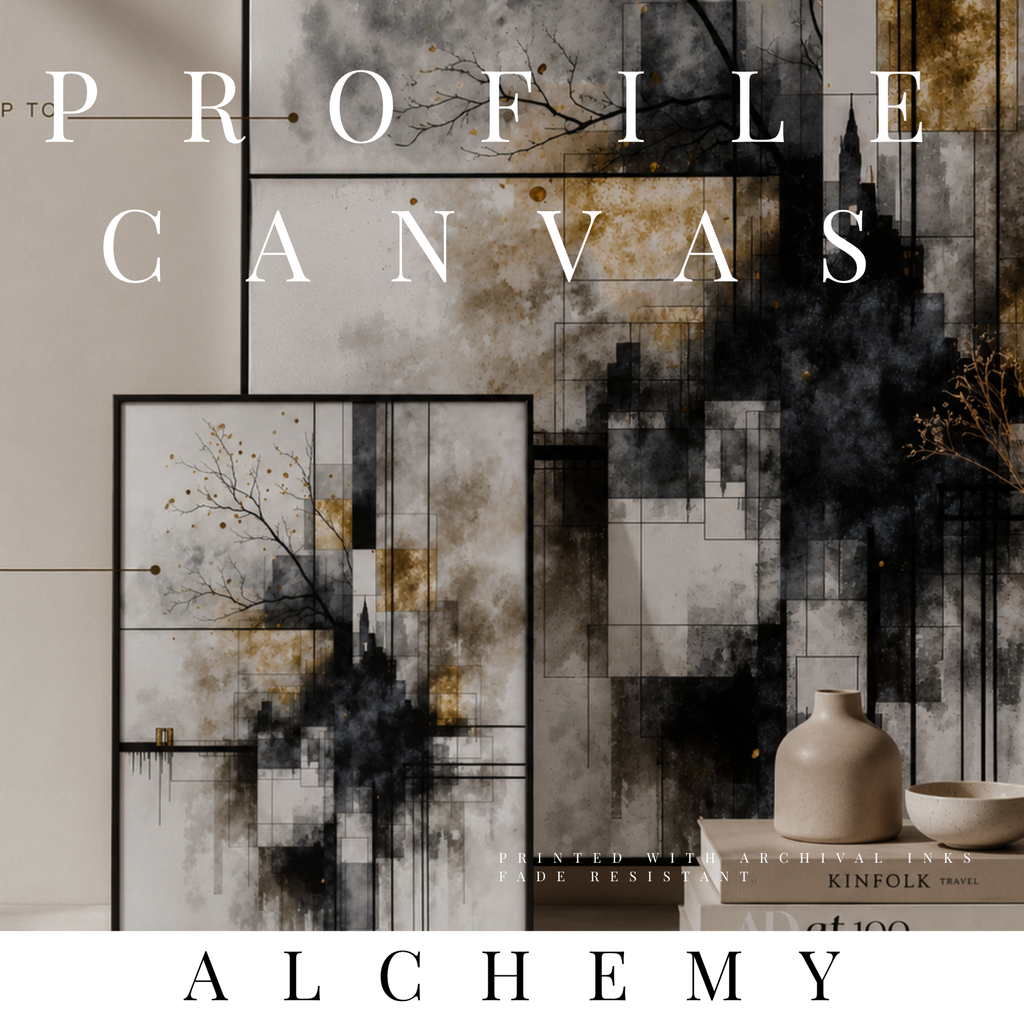 Alchemy thin canvas print shown in product view in 12 x 16 inch universal size