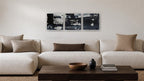 ALDWICH unframed Canvas Triad I–III at 12 by 12 inches per panel