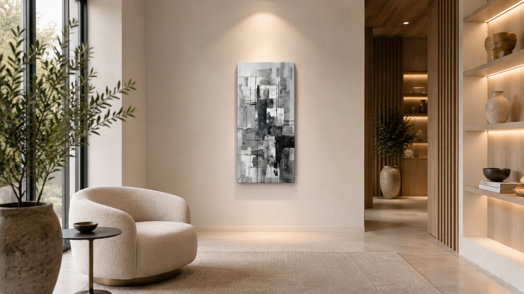 Artwork shown in an interior setting