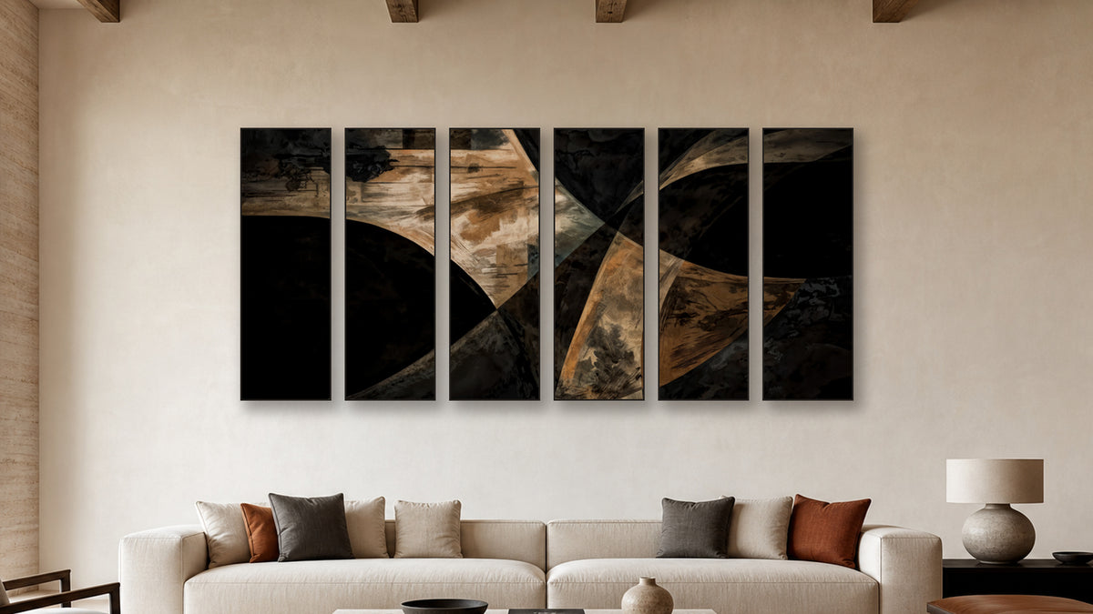 ASHLAR 114 HEXAD 20x60 accurately scaled living-room mockup