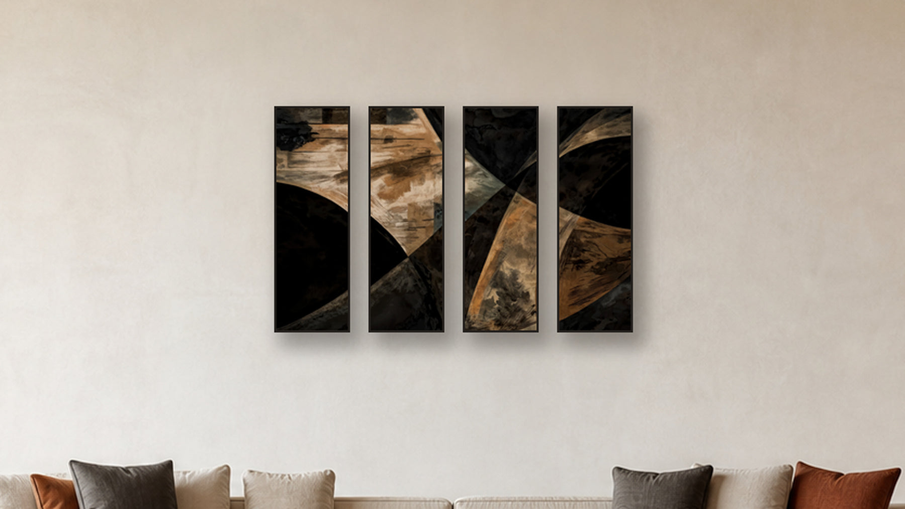 ASHLAR 114 TETRAD 12x36 accurately scaled living-room mockup