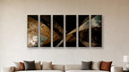 ASHLAR 201 HEXAD 16x48 accurately scaled living-room mockup