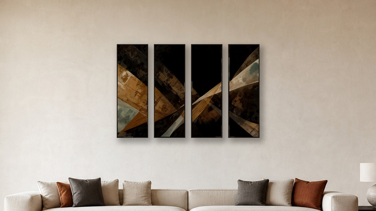 ASHLAR 201 TETRAD II–V 16x48 accurately scaled living-room mockup