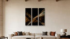 ASHLAR 201 TRIPTYCH 20x60 accurately scaled living-room mockup