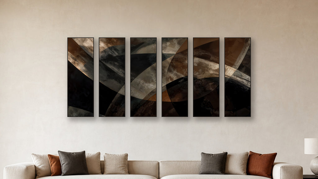 ASHLAR 377 HEXAD 16x48 accurately scaled living-room mockup