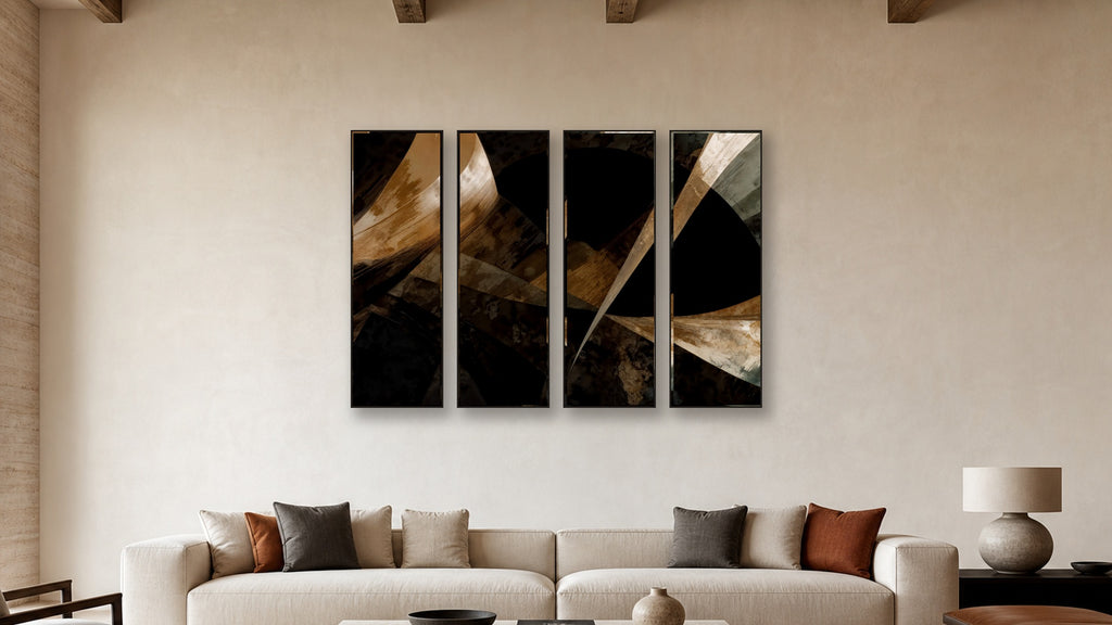 ASHLAR 565 TETRAD II–V 20x60 accurately scaled living-room mockup
