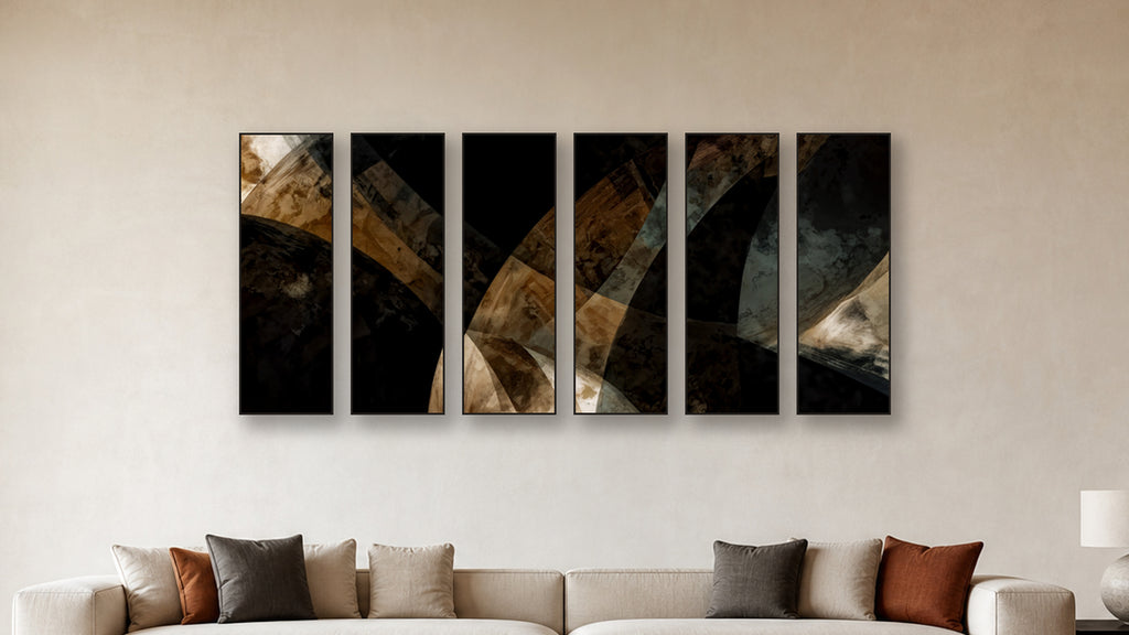 ASHLAR 633 HEXAD 16x48 accurately scaled living-room mockup