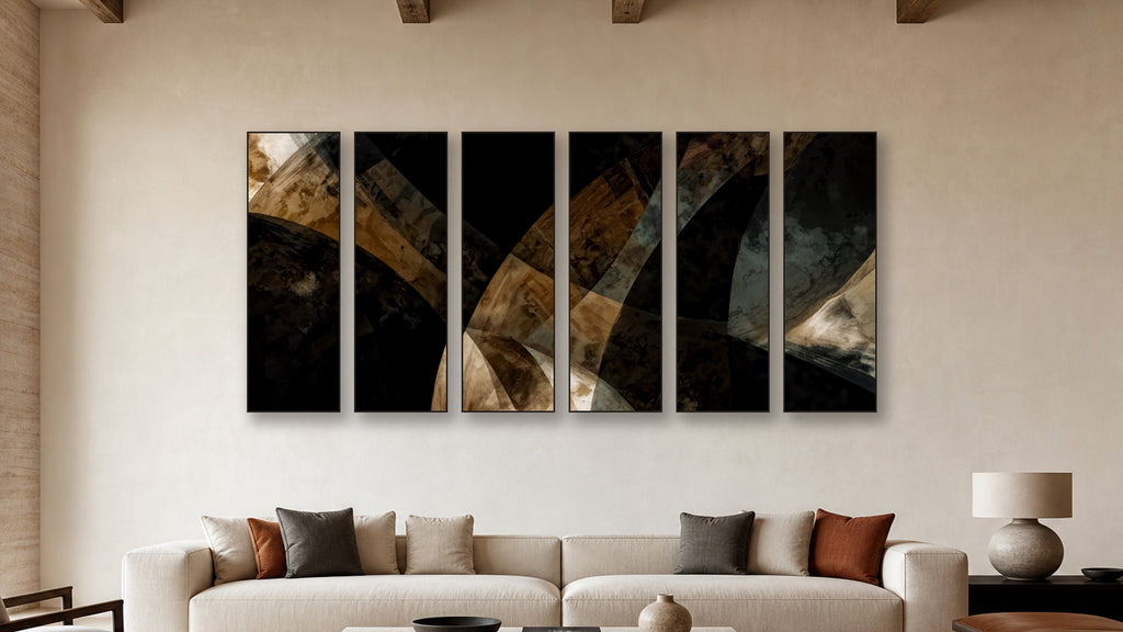 ASHLAR 633 HEXAD 20x60 accurately scaled living-room mockup