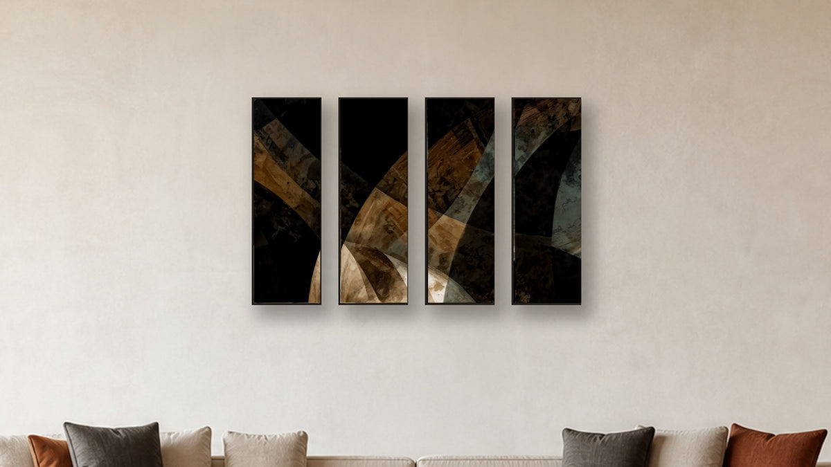 ASHLAR 633 TETRAD II–V 12x36 accurately scaled living-room mockup