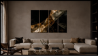 ASHLAR 001 Canvas 4-Panel Tetrad II–V complete multi-panel canvas display
