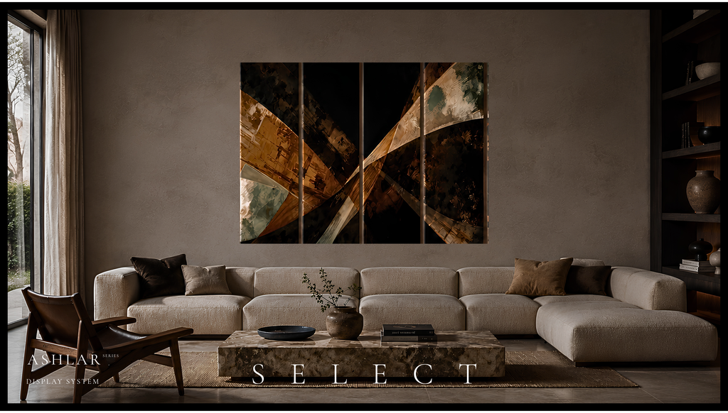 ASHLAR 201 Canvas 4-Panel Tetrad II–V complete multi-panel canvas display