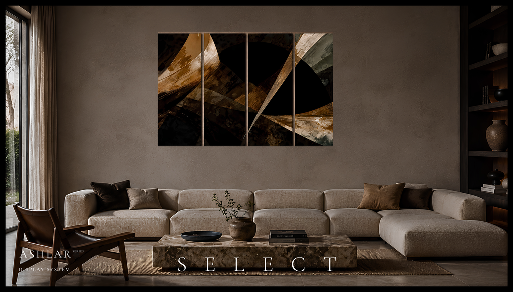ASHLAR 565 Canvas 4-Panel Tetrad II–V complete multi-panel canvas display