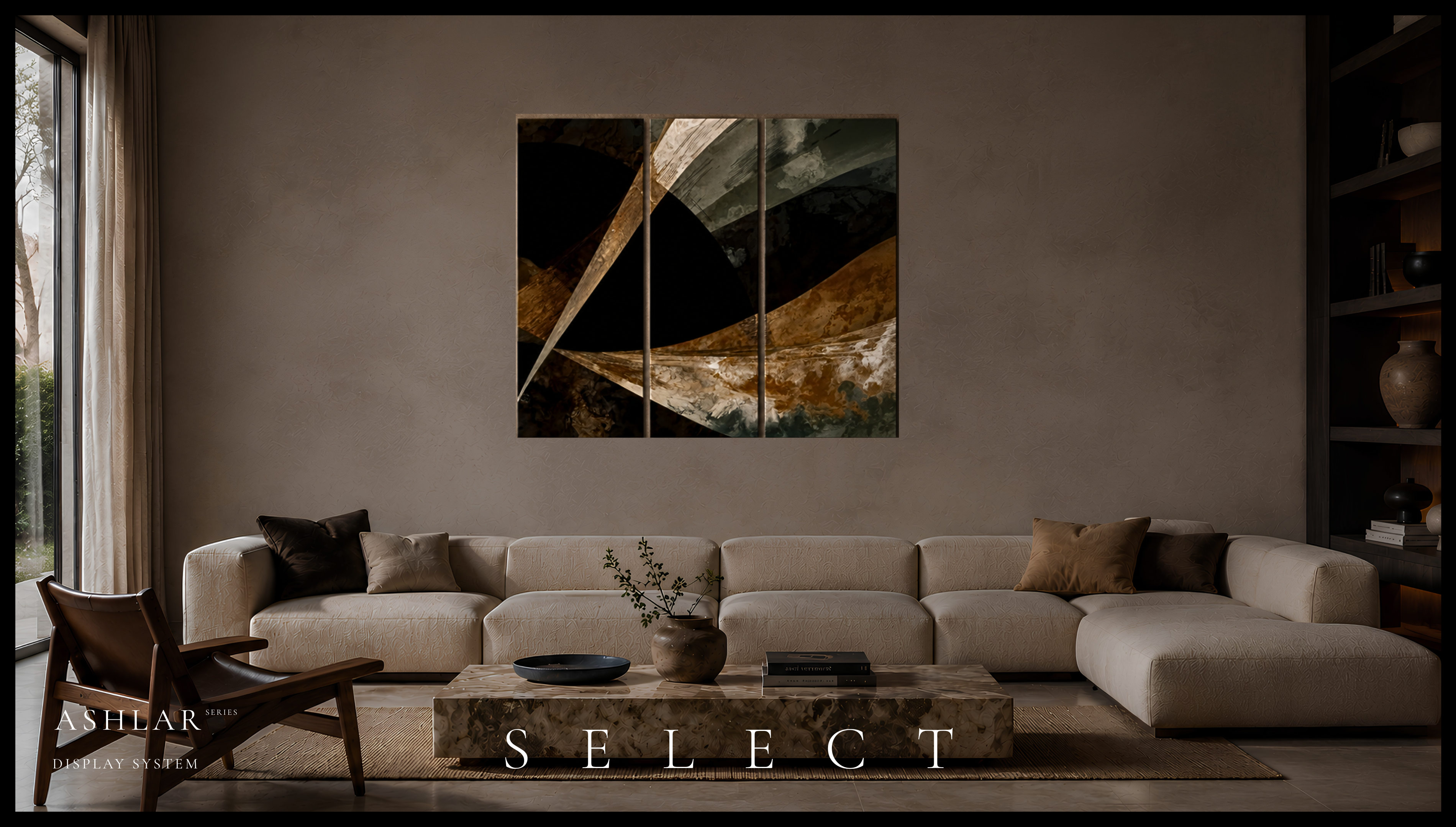 ASHLAR 565 | Canvas 3-Panel Triptych
